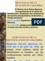 Marco Legal de La Identificacion en Colombia