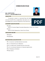 Curriculum Vitae: Anurag.A