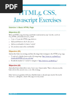 HTML 5 Exercises