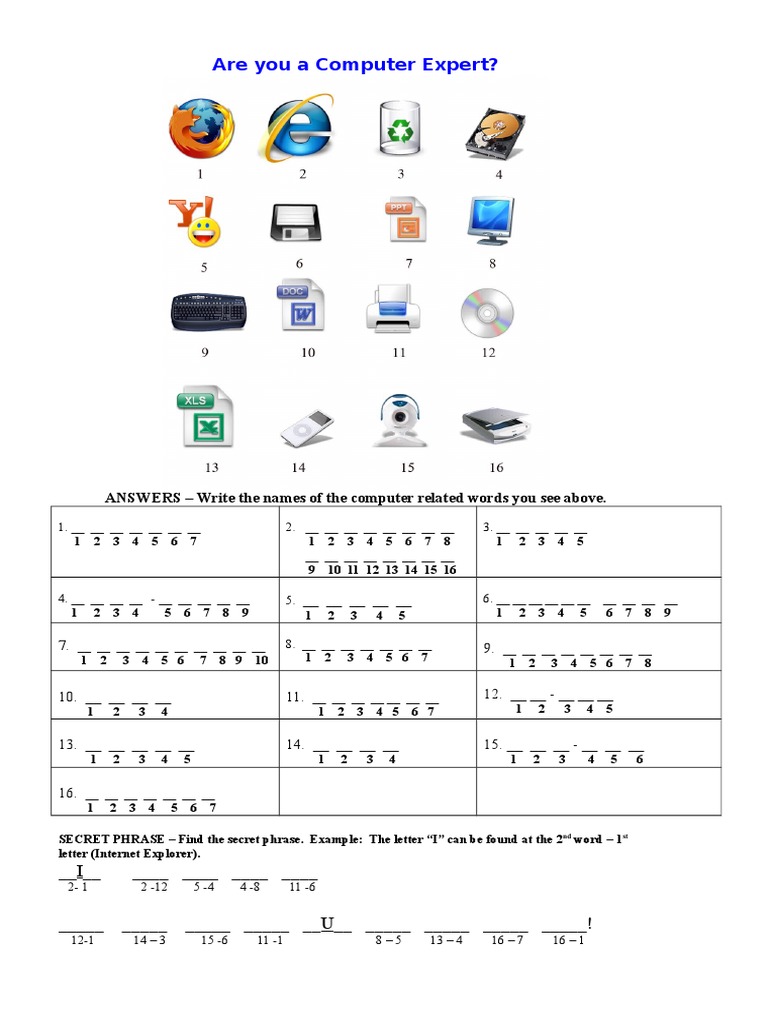 Are You A Computer Expert Pdf Video Game Platforms Digital