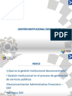 Gestión Institucional Desconcentrada