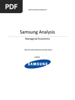 Samsung Analysis: Managerial Economics