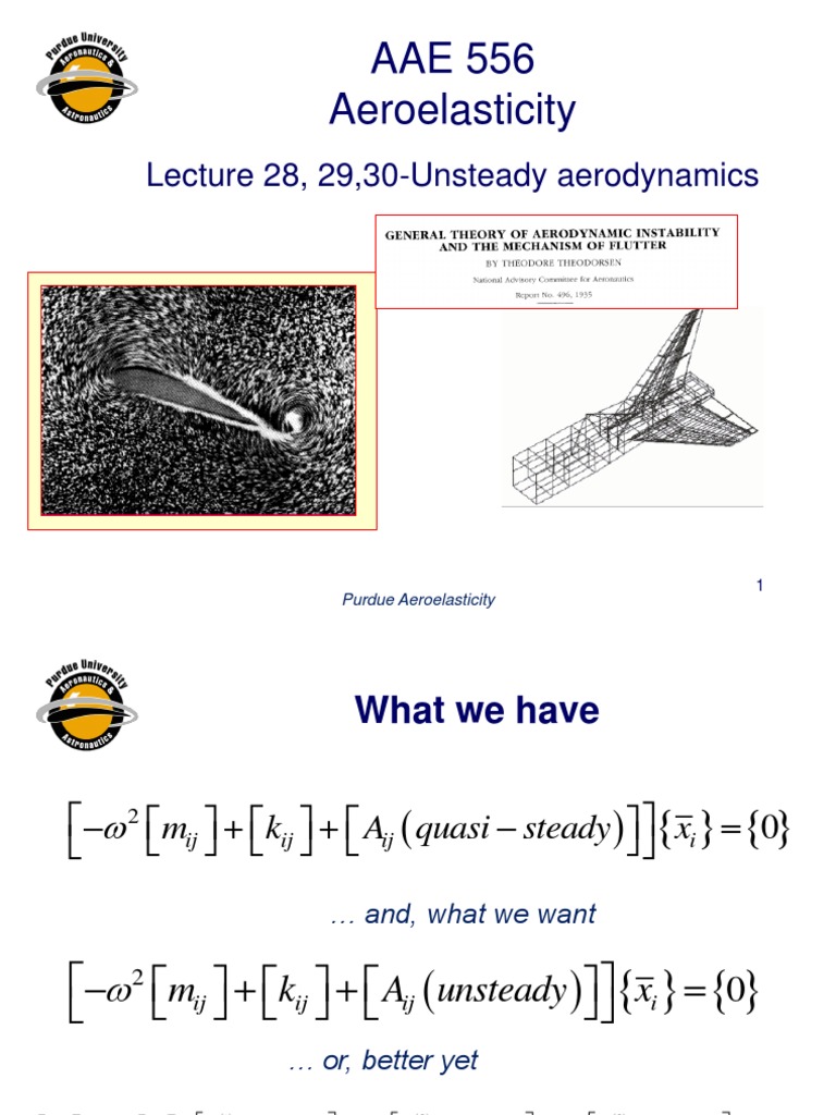 Theodorsen's Unsteady Aerodynamics Theory | PDF | Lift (Force) | Aerospace