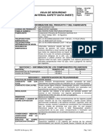 Hoja de Seguridad Material Safety Data S PDF