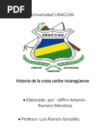 Tarea de Historia de La Costa Caribe Nicaragüense