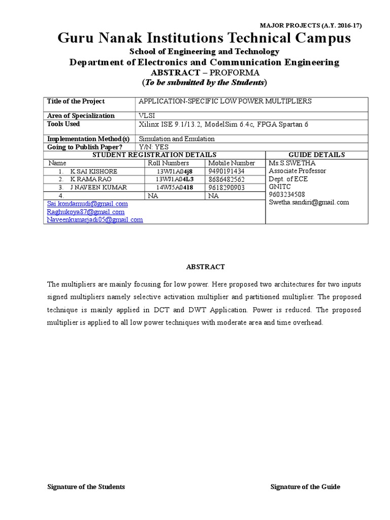 A Proforma | PDF | Digital Electronics | Areas Of Computer Science