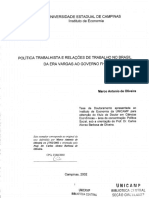 Política Trabalhista e Relações de Trabalho