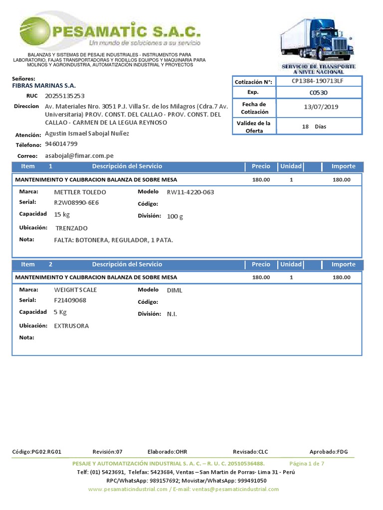 Mantenimiento Balanzas Mettler Toledo IND425 | PDF | Calibración ...