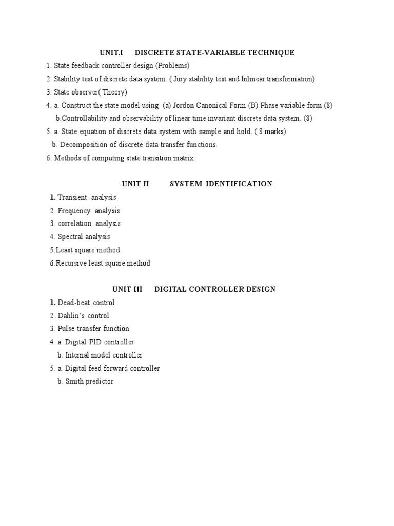 Discrete Control Systems and Design Techniques | PDF | Control Theory ...