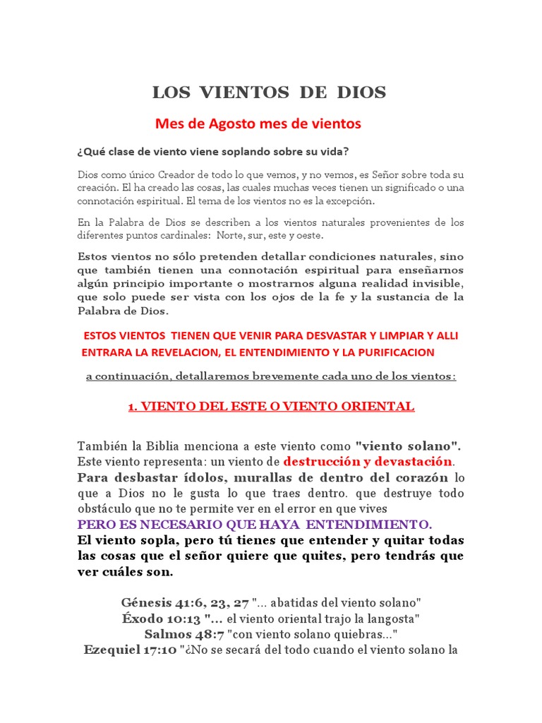 Los Vientos de Dios Estudio | PDF | Herida | Ezequiel