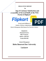 Measuring of Customer Satisfaction and Availability of Several Staffs at the Web Portal of Flipkart