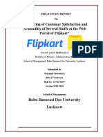 Measuring of Customer Satisfaction and Availability of Several Staffs at The Web Portal of Flipkart