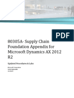 80305A - Supply Chain Foundation Appendix For Microsoft Dynamics AX 2012 R2