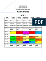 Horario de Clases INICIAL 1-2