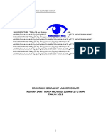 Program Kerja Unit Laboratorium Rumah Sakit Mata Provinsi Sulawesi Utara TAHUN 2018