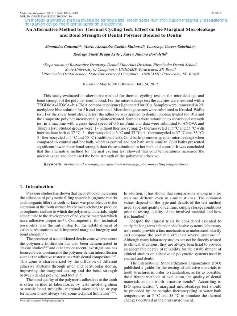 An Alternative Method For Thermal Cycling Test Effect On The Marginal
