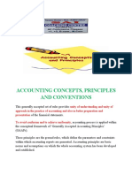 Accounting Concepts, Principles and Conventions
