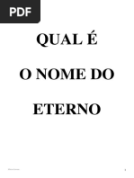 Deus - Qual é o Nome Do Eterno - 15 Fls