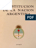 Constitucion de La Nacion Argentina - 1949 - Oficial