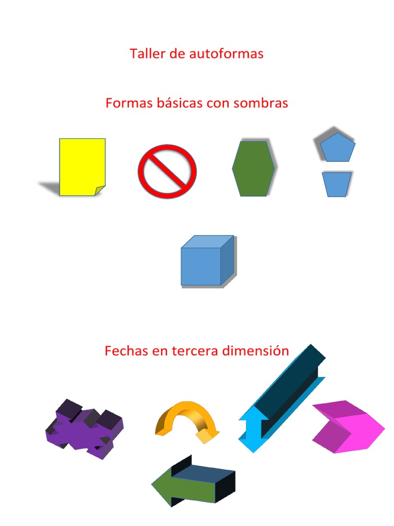 Taller de Autoformas 3D y Sombras | PDF
