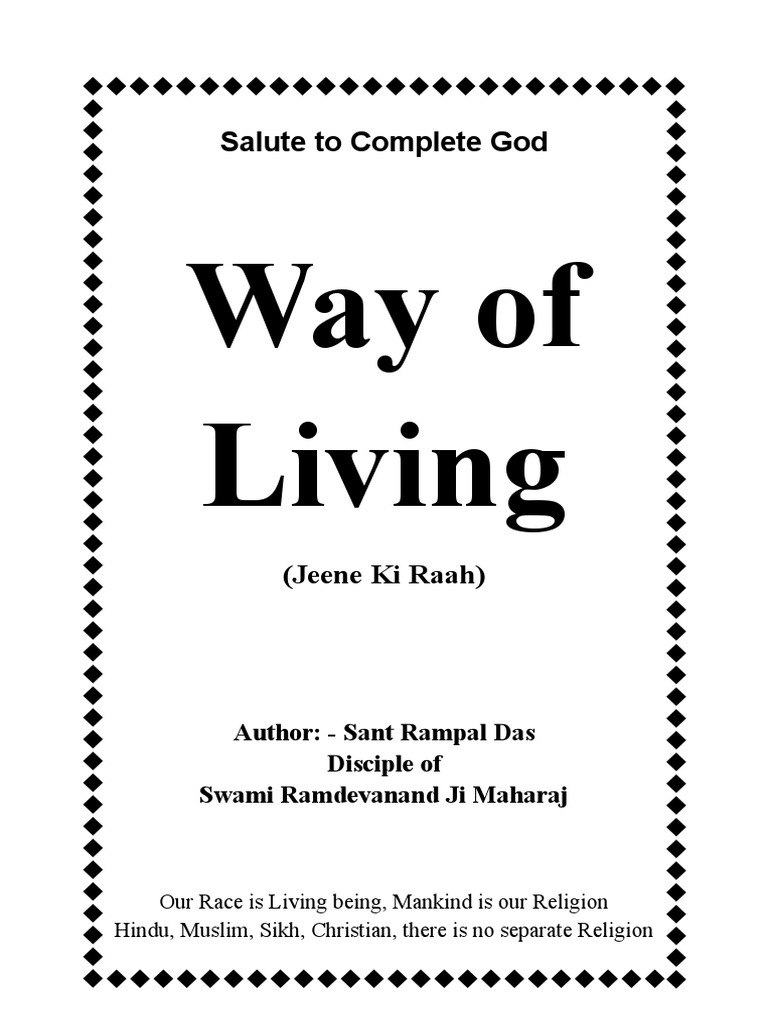 Way of Living PDF PDF Religious Belief And Doctrine Religious Behaviour And Experience