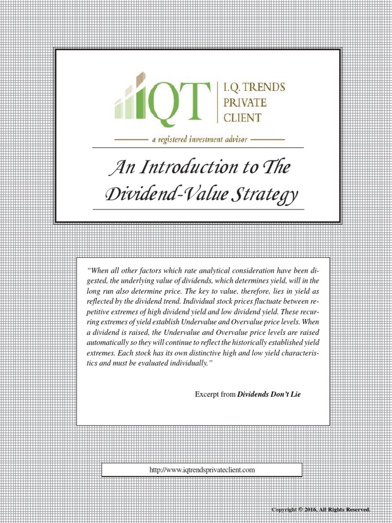 Investment Quality Trends An Introduction To The DividendValue