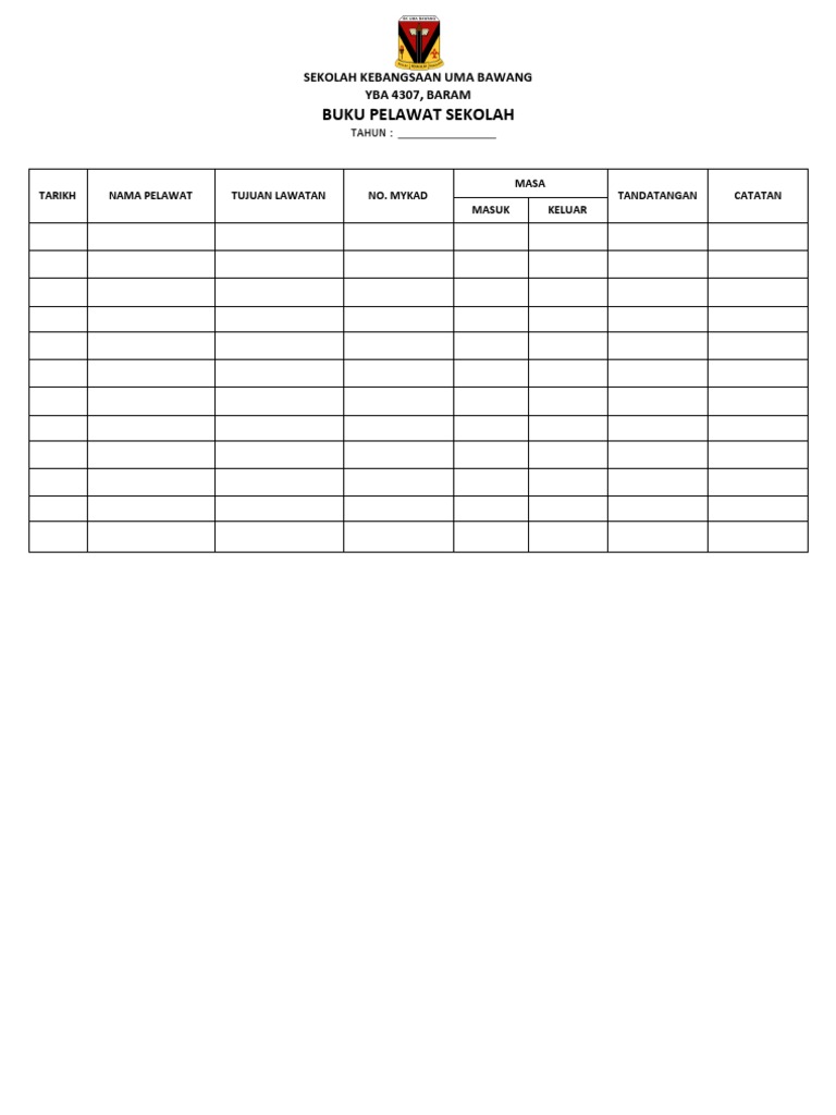 Buku Pelawat Ke Sekolah | PDF