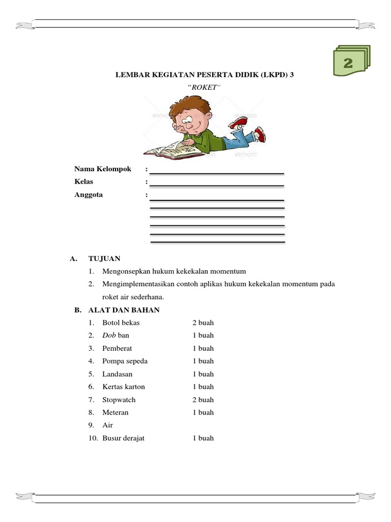 LKPD Pembuatan Roket Air Sederhana | PDF | Griya & Taman | Teknologi ...