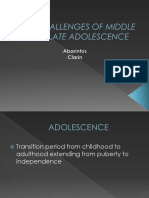 The Challenges of Middle and Late Adolescence Per Dev