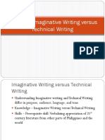 Lesson 1: Imaginative Writing Versus Technical Writing