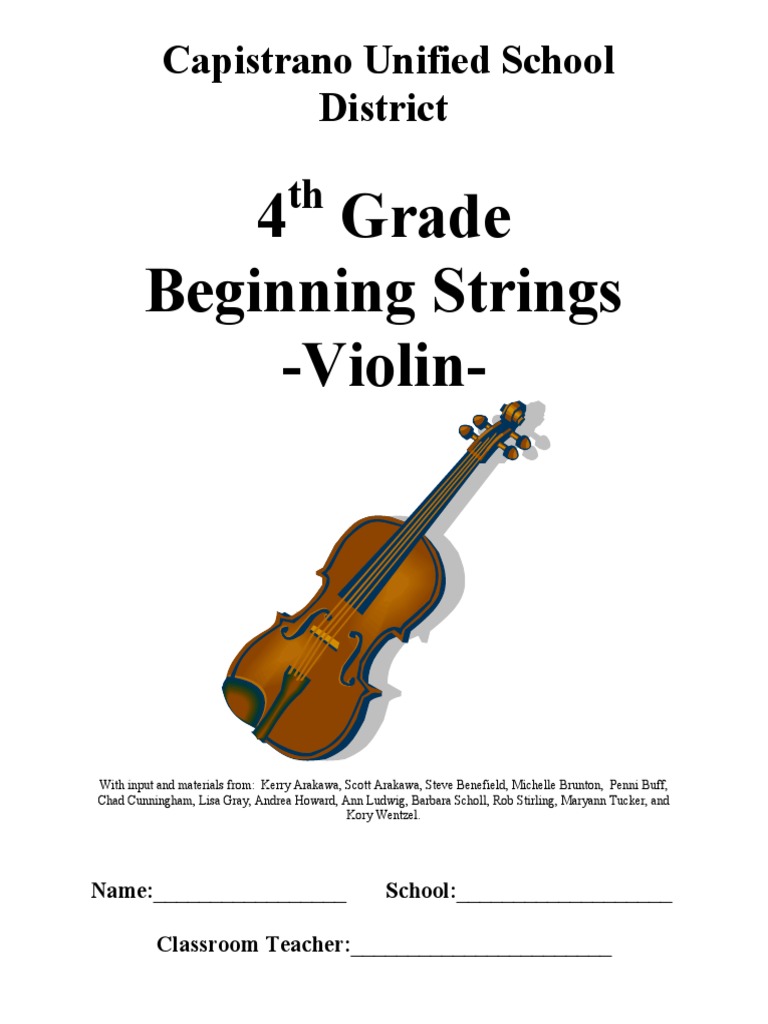 Violin String Beginning | PDF | String Instruments | Violin