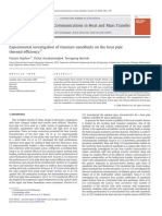 Experimental Investigation of Titanium Nanofluids On The Heat Pipe