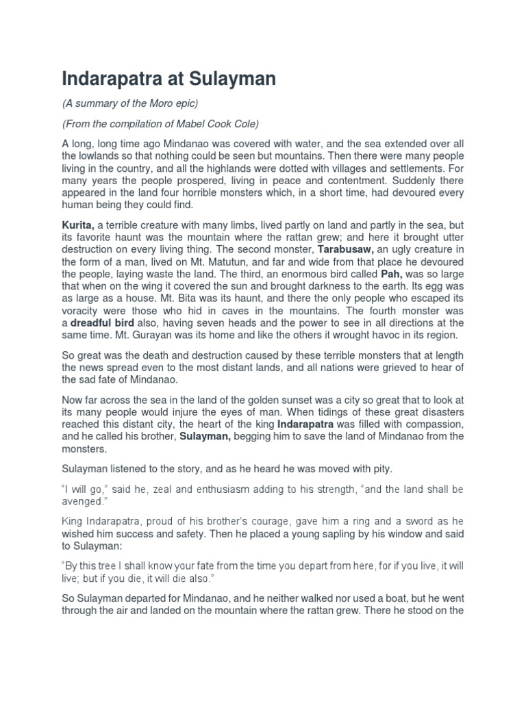 Indarapatra at Sulayman