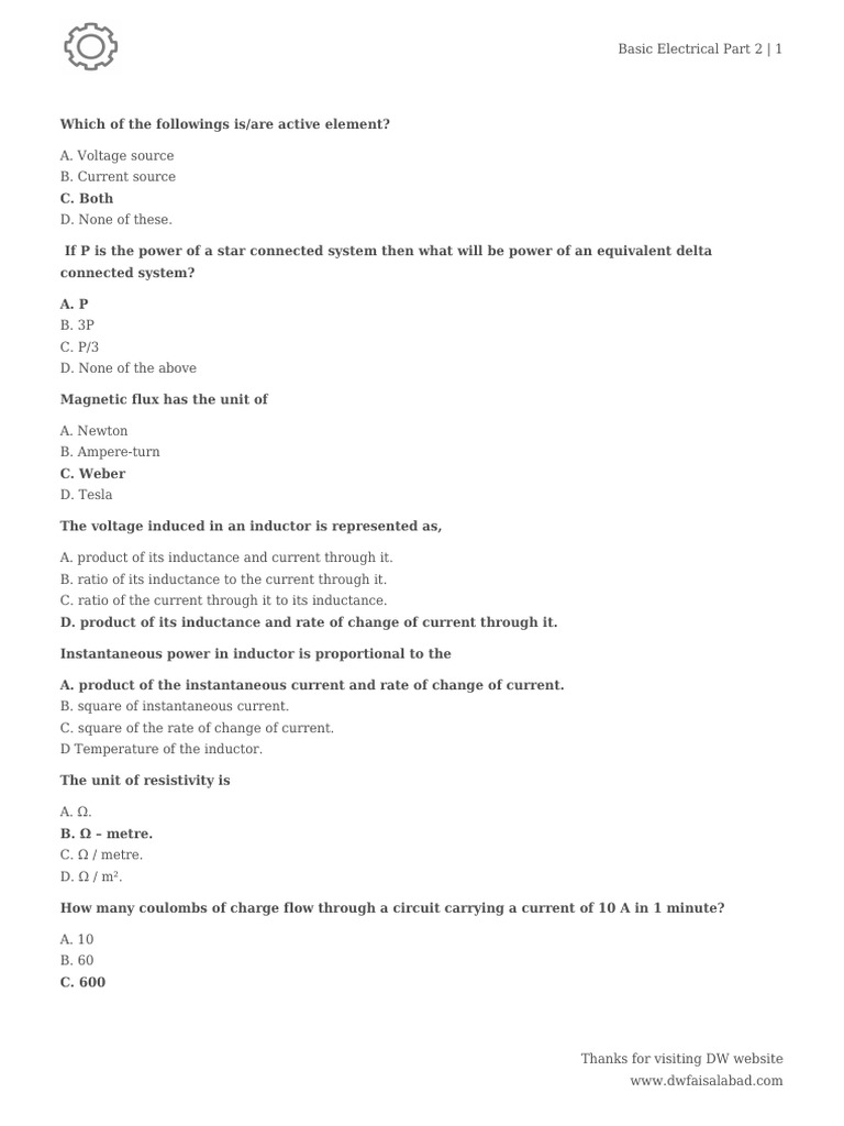 Basic Electrical Part 2 PDF | PDF | Electrical Resistance And ...