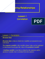 Exploring Relationships: Lesson 1 Correlation