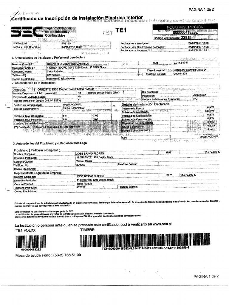 Formato Sec Te1 PDF | PDF