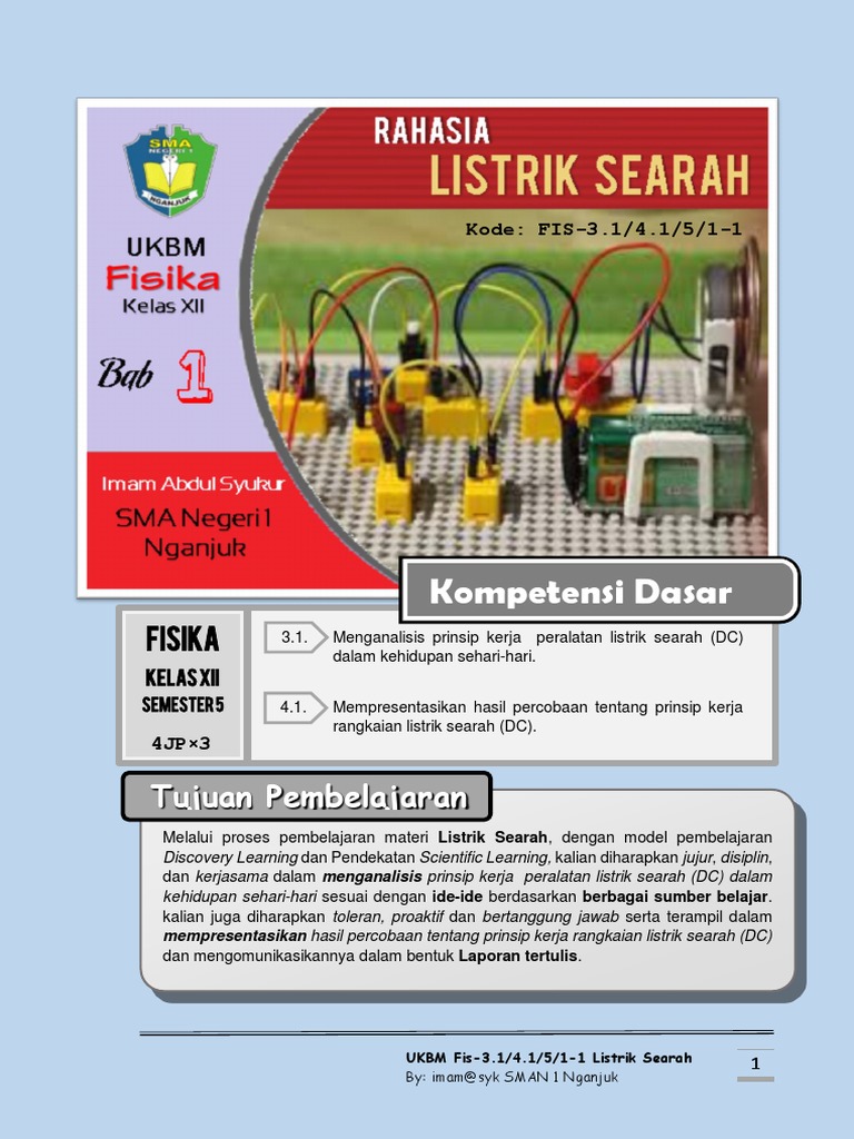 1 Xiia Ukbm Fis 3 1 Listrik Searah Imam Syk Pdf