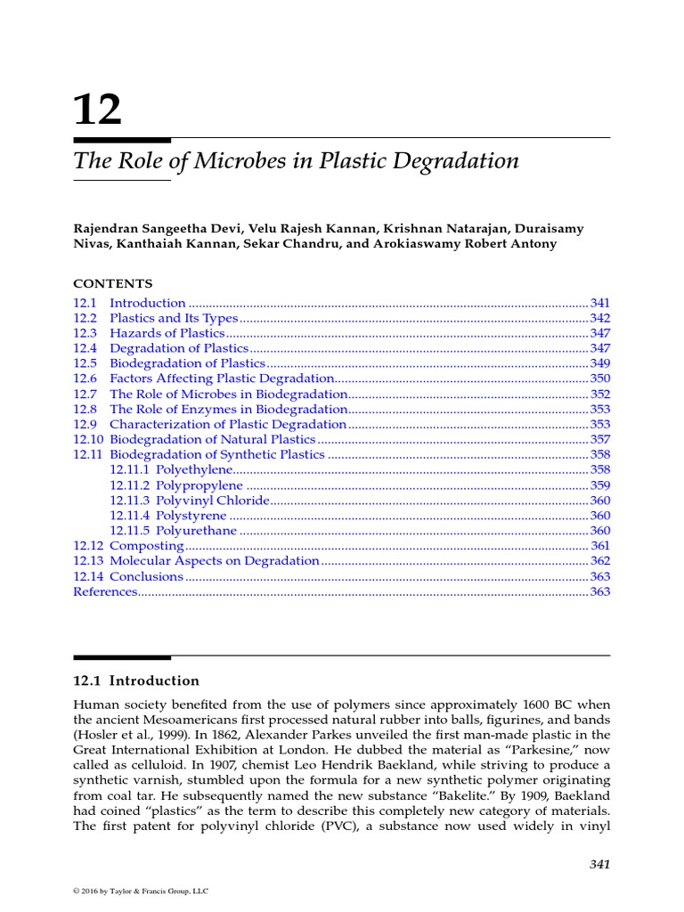 (DEVI Et Al., 2016) The Role of Microbes in Plastic Degradation | PDF ...