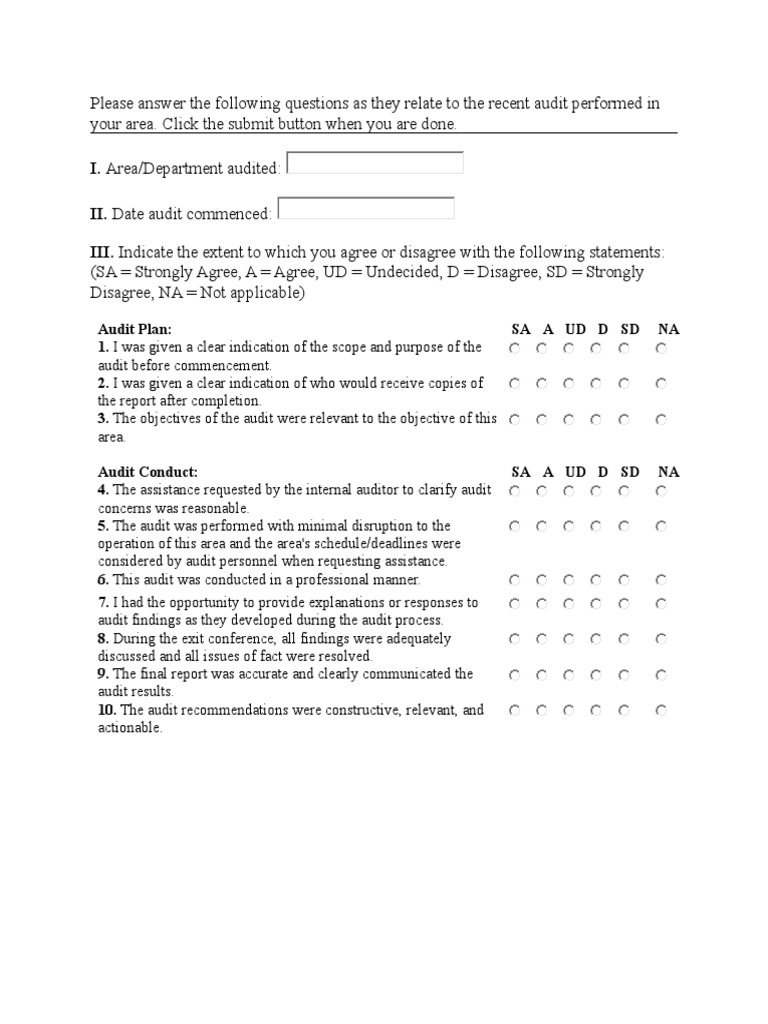 Internal Auditor Evaluation Feedback | PDF | Business