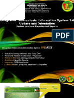 Integrated Tuberculosis Information System 1.4 Update and Orientation