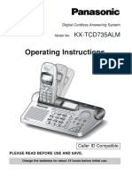 Panasonic KX-TCD735 Operating Instructions