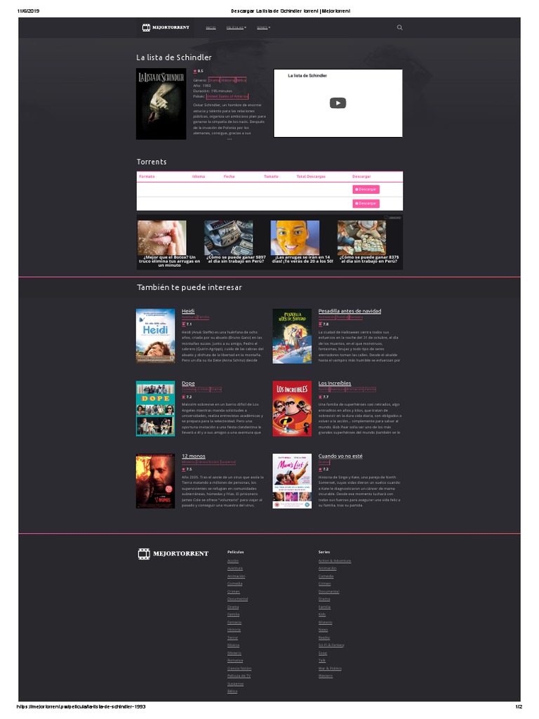 Descargar La Lista De Schindler Torrent Mejortorrent Pdf