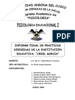 Informe final de prácticas dirigidas de la IE Uriel García
