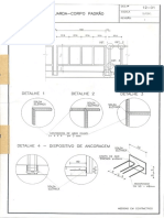 Projeto de guarda-corpo padrão com dimensões e detalhes