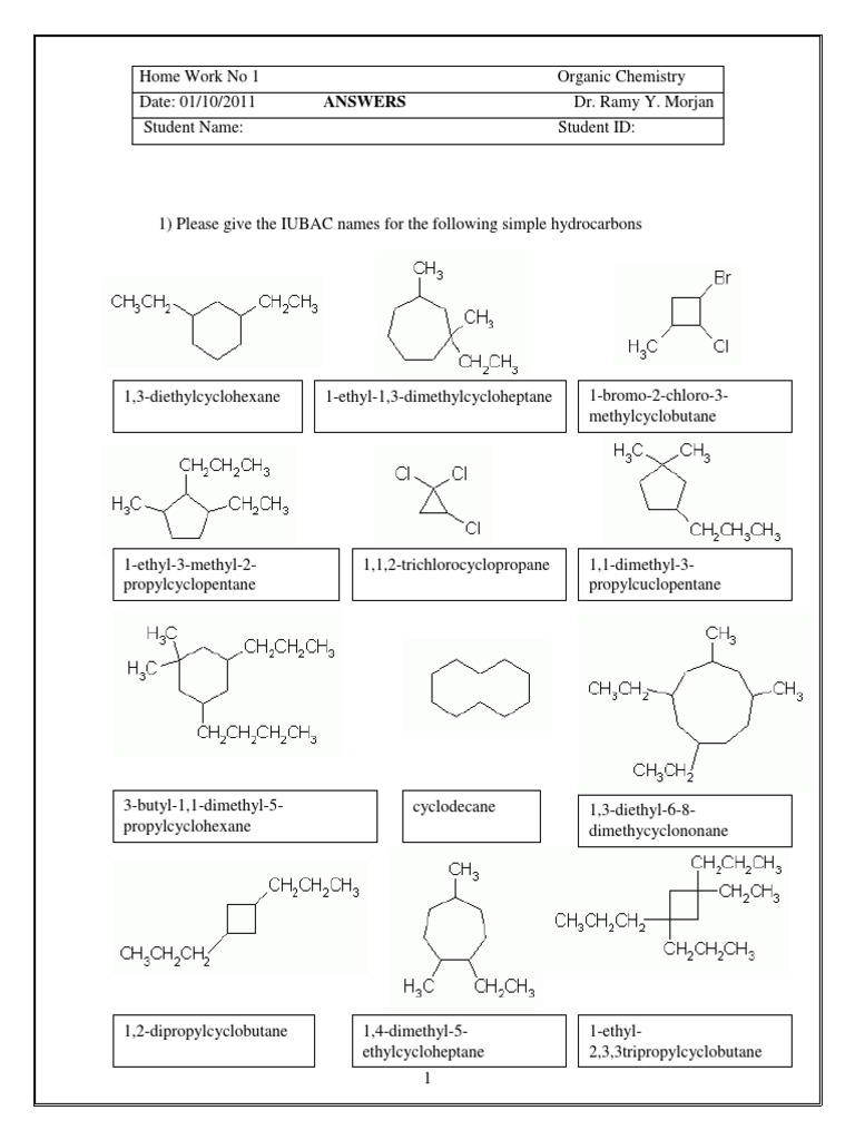 Home Work 1 Answers3 Chemical Compounds Molecules