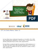 Resultados saber 11 Santa Marta