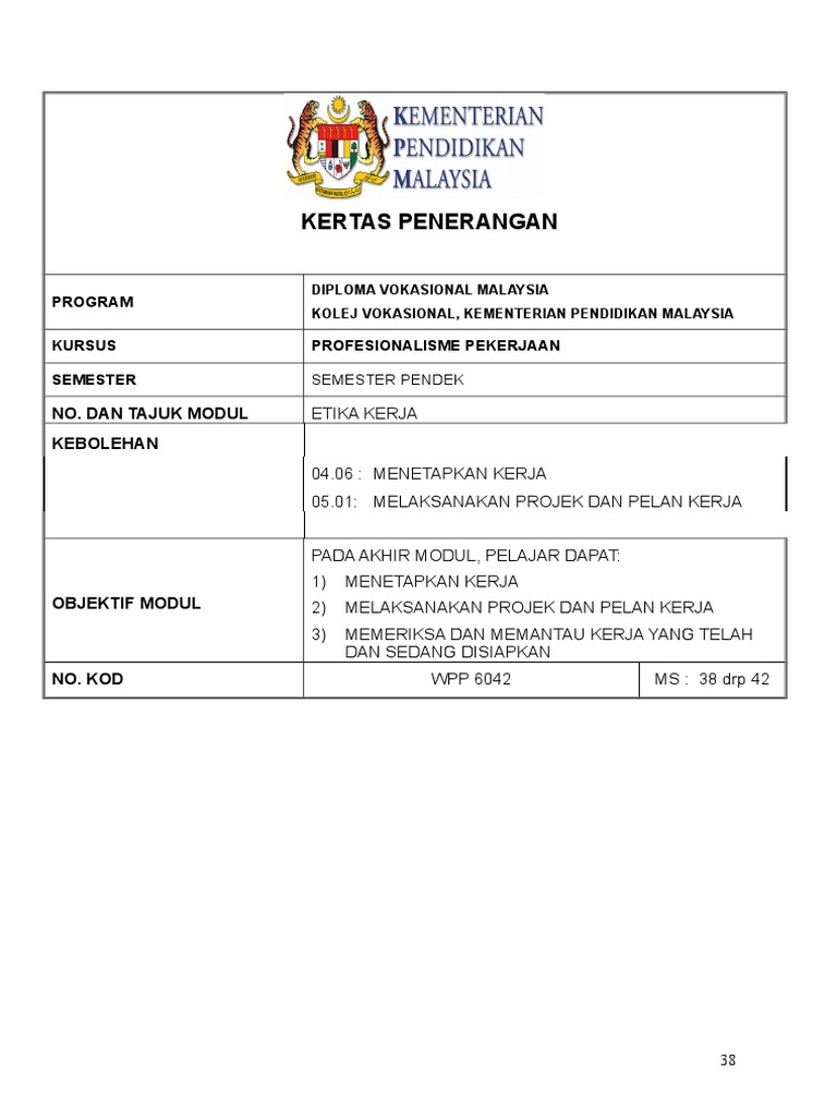 3 0 Etika Kerja Pdf