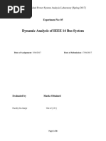 Dynamic Analysis of IEEE 14 Bus System: Experiment No: 05