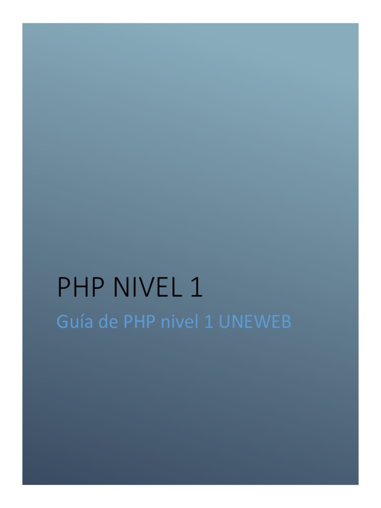 Guía Completa de PHP Nivel 1 | PDF | Php | Mi sql