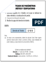 Requisitos Certificado de Parametros